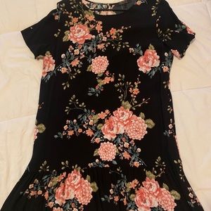 Black floral dress